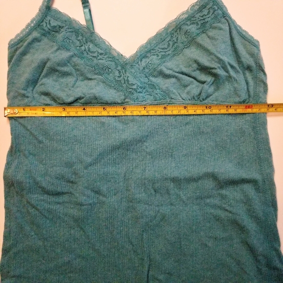 SO Camisole M Teal Blue Lace Trim - Picture 7 of 13